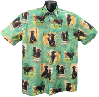 Jungle Paradise Hawaiian Shirt- Made in USA- 100% Cotton